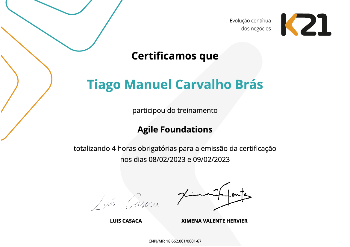 Certificado K21